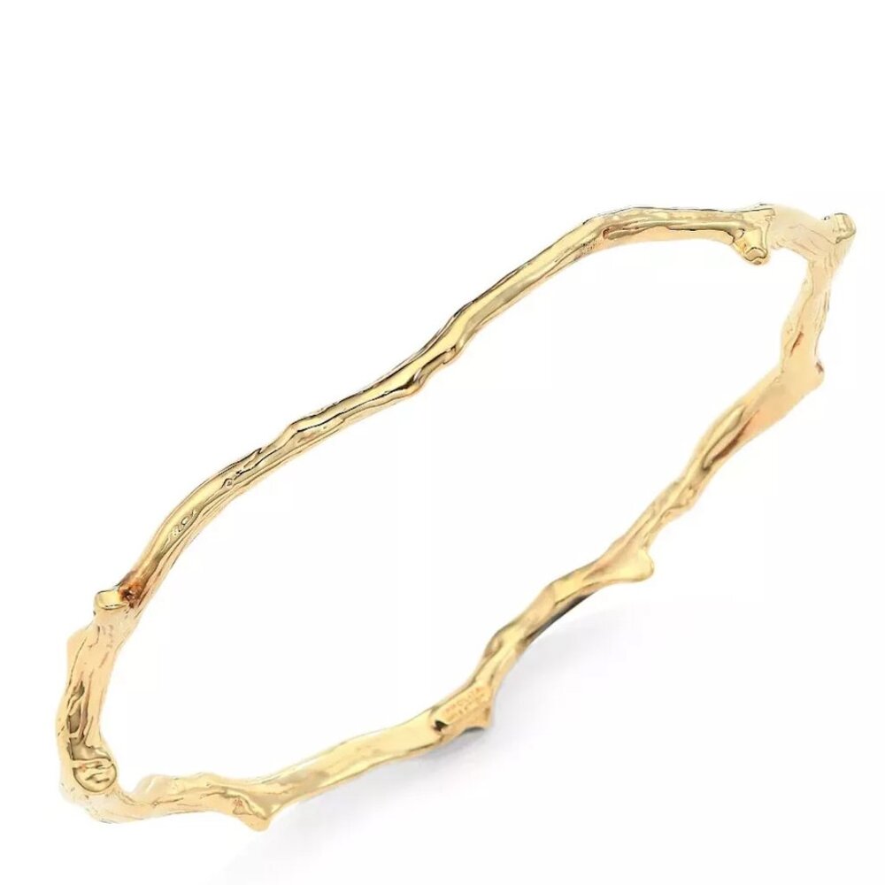 Ippolita Classico 18K Yellow Gold Reef Stackable Bangle Bracelet Retail $1595  M